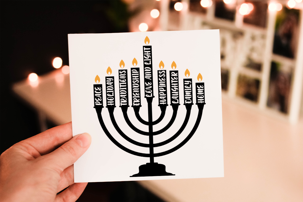 Hanukkah Card, Custom Hanukkah Card, Personalised Hanukkah Card